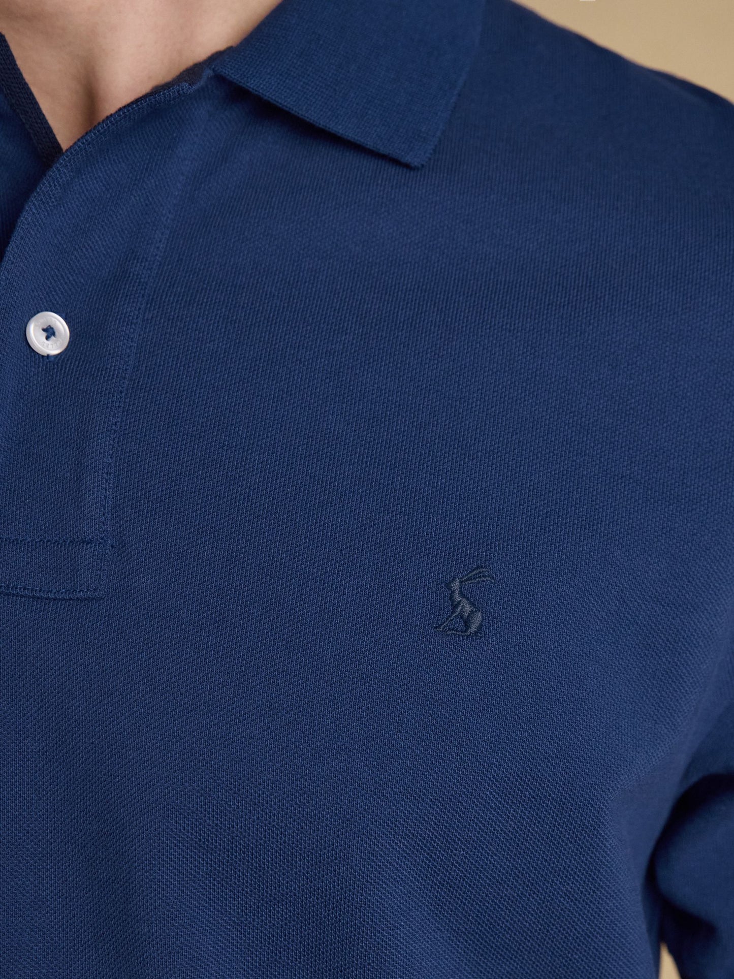 Woody deep blue polo top