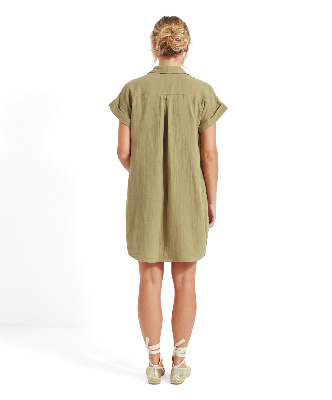 Olive Dress Light Khaki Green