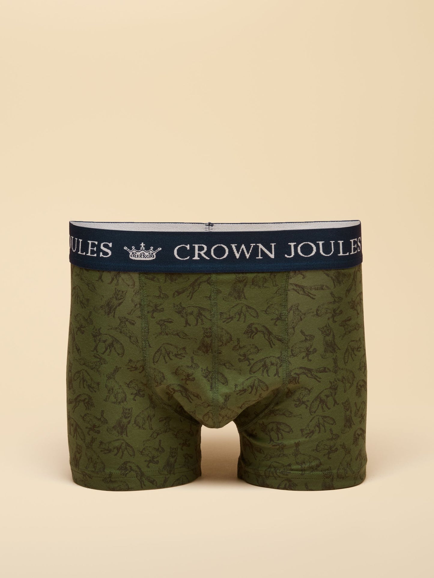 No Fox Given Green/Navy Cotton Jersey Boxer Shorts 2 pack