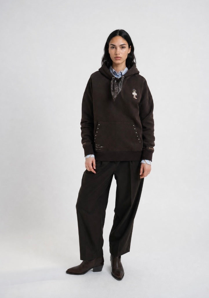 Oversize Crazy Hoodie Dark Chocolate