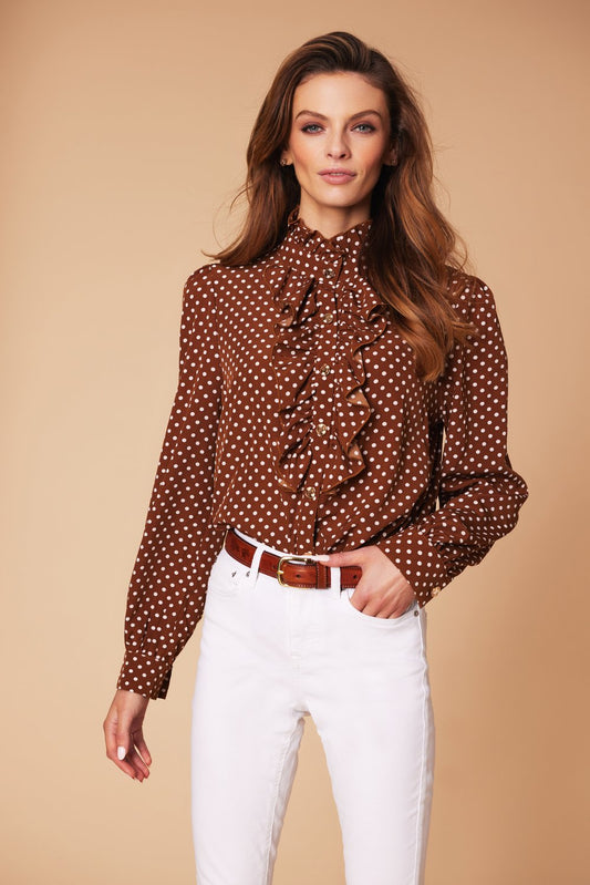 The Hurlingham Blouse Brown