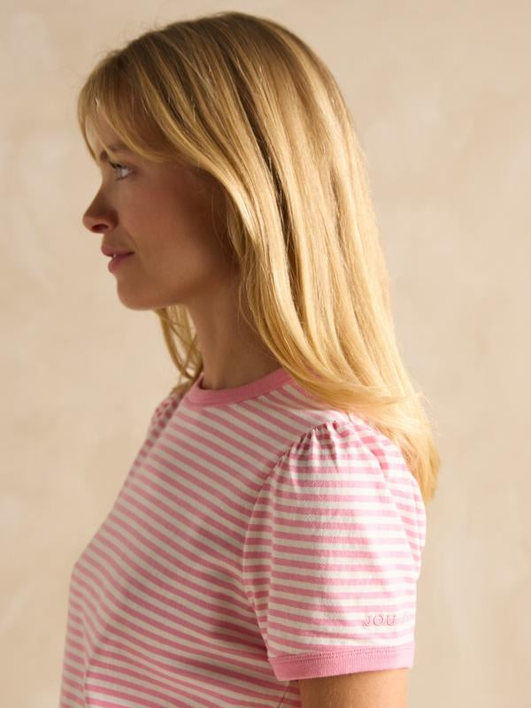 Erin Pink Stripe Short Sleeve T-Shirt