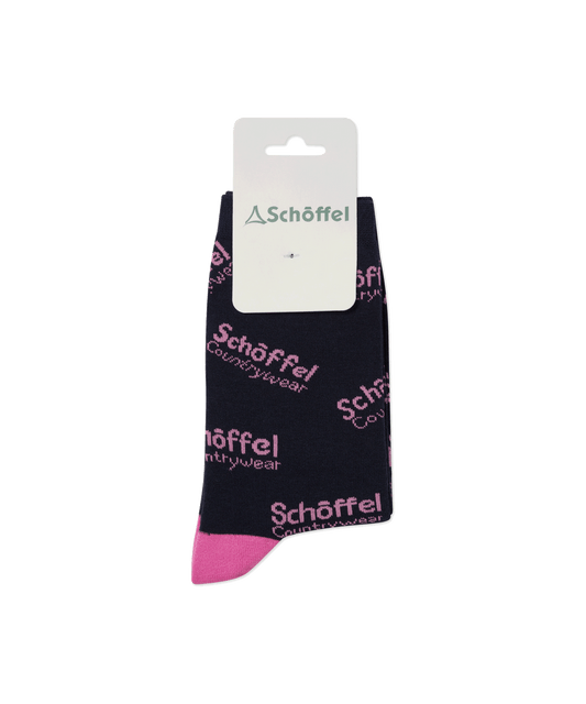 Women’s Single Cotton Sock Pink Countrywear
