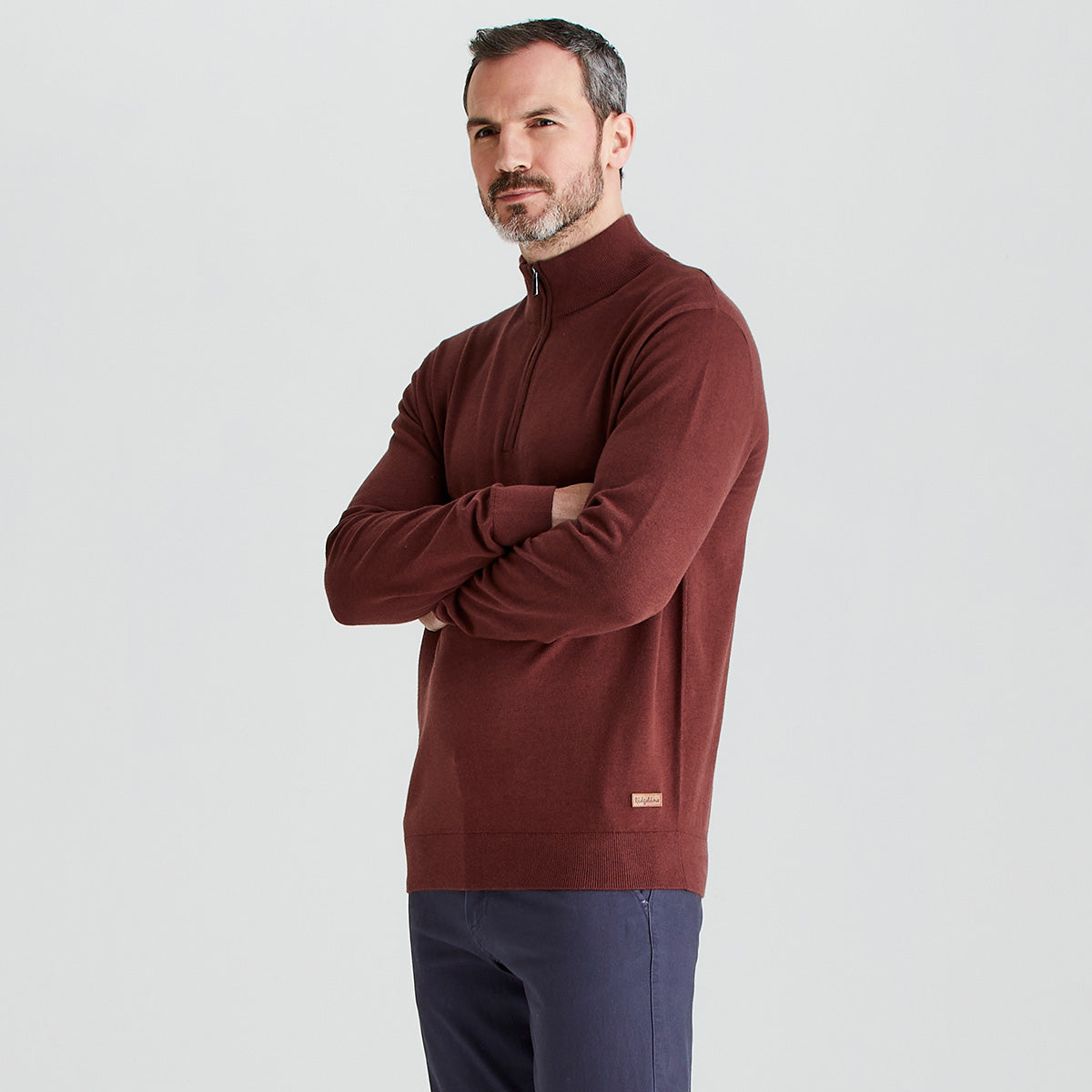 Men’s Hartland 1/4 Zip Knit Oxblood