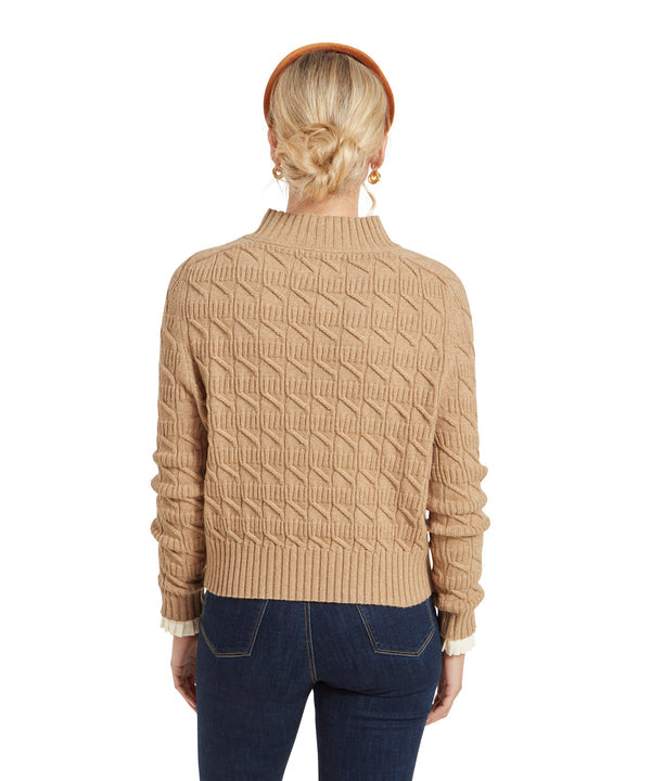 Sandsend Cable Jumper Warm Sand