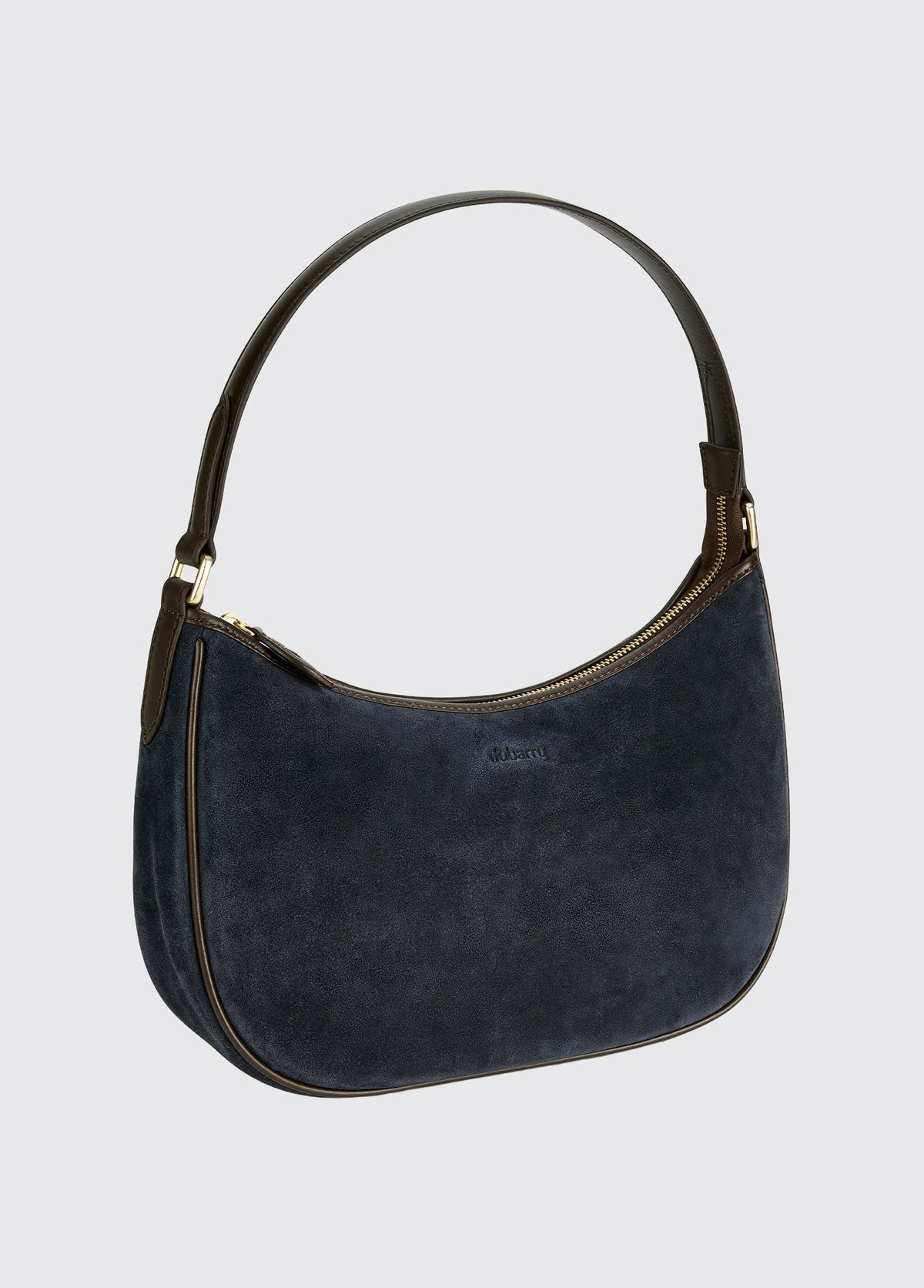 Cushendall Suede And Leather Handbag - Navy