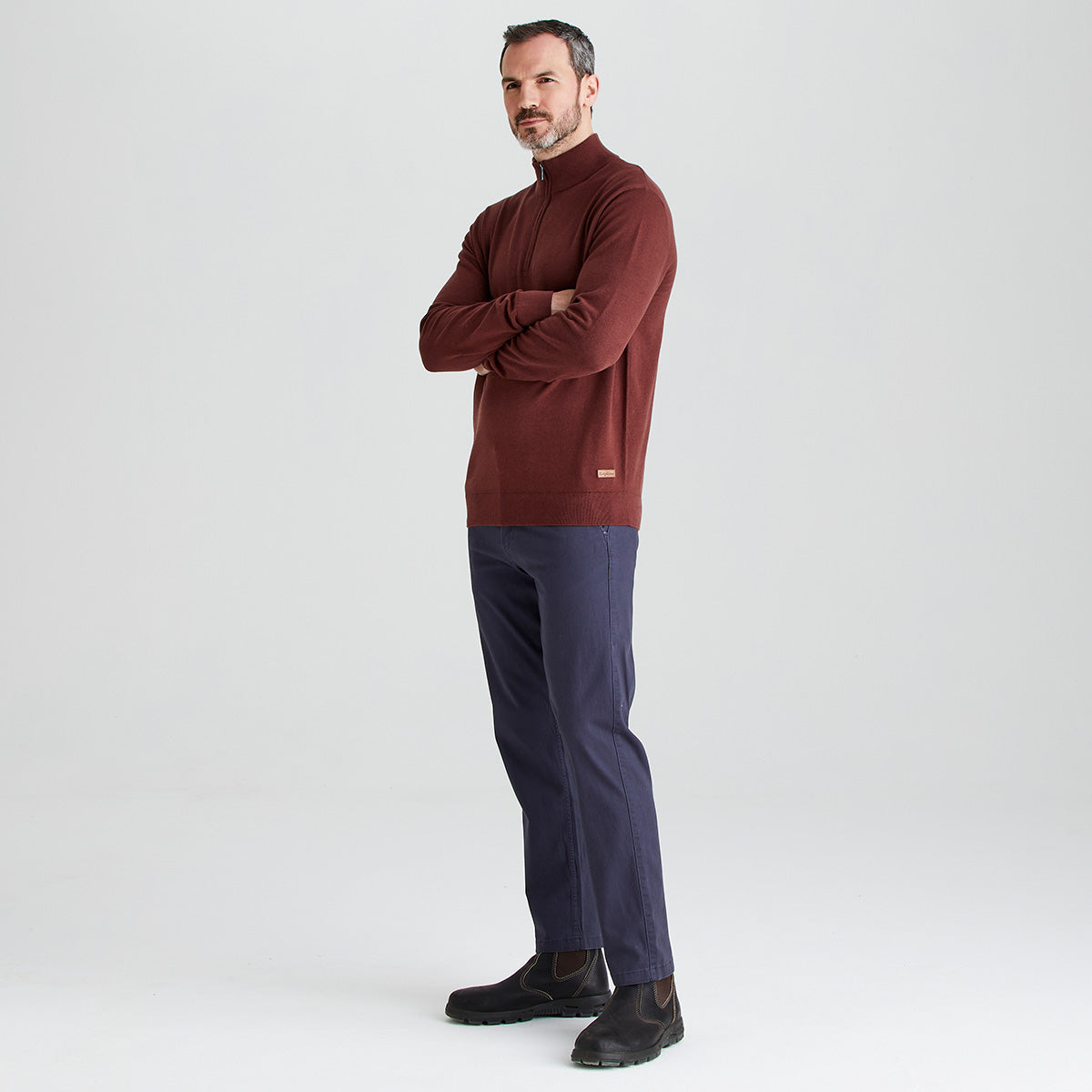 Men’s Hartland 1/4 Zip Knit Oxblood