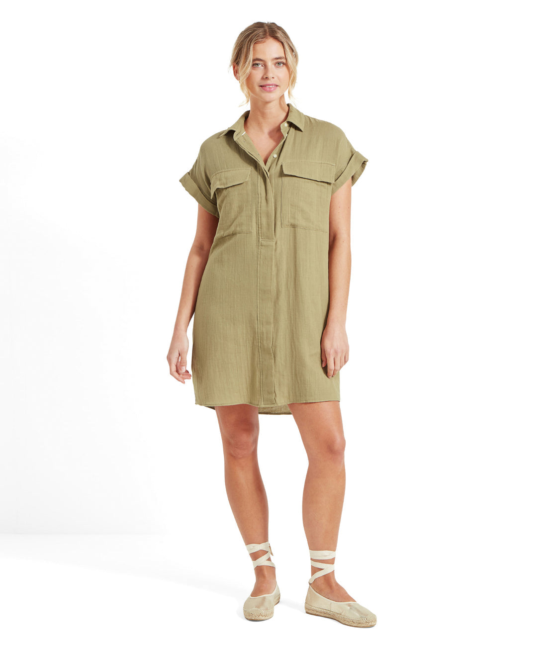 Olive Dress Light Khaki Green
