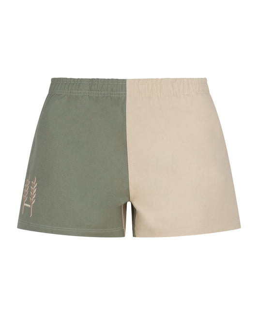 Sage/Cream Harlequin shorts