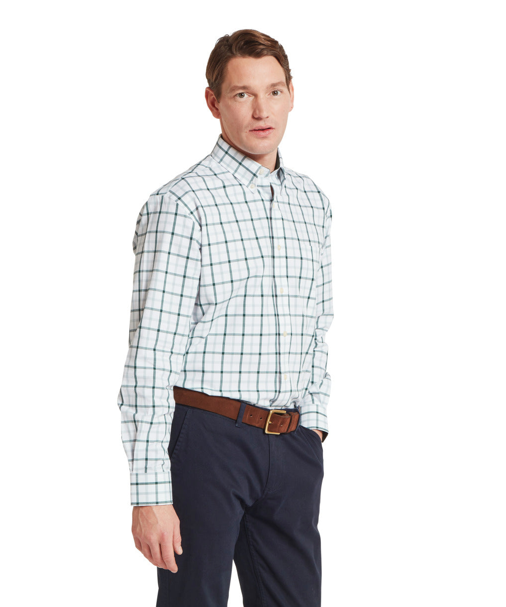 Brancaster Classic Shirt Deep Pine Check