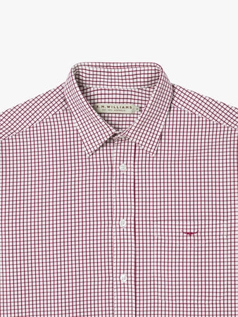Collins Shirt Burgundy White