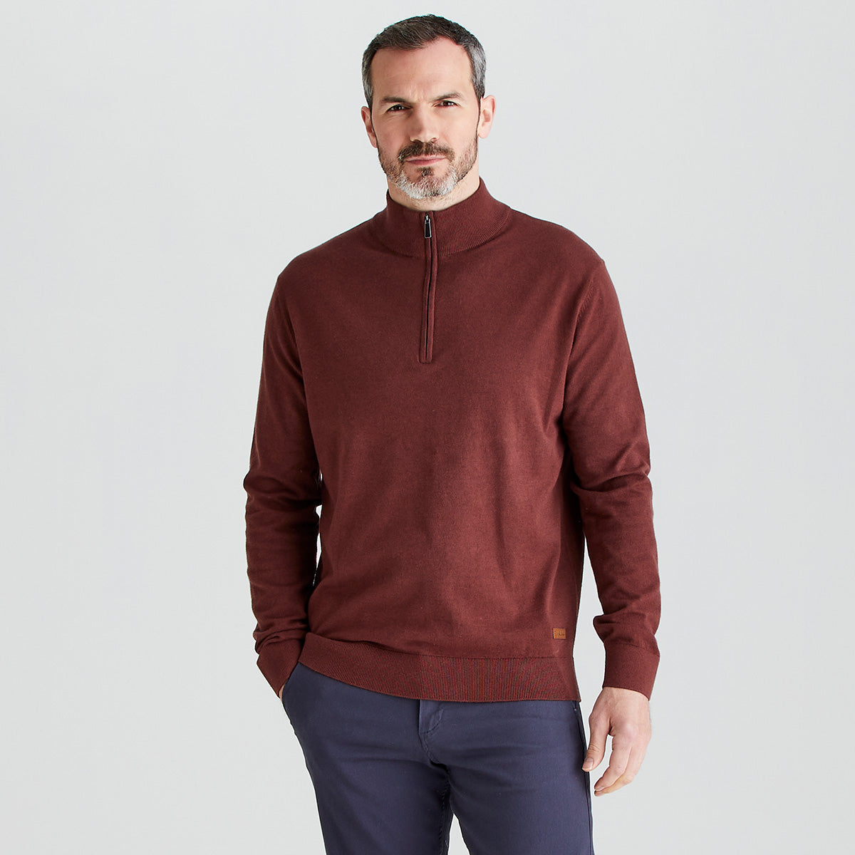 Men’s Hartland 1/4 Zip Knit Oxblood