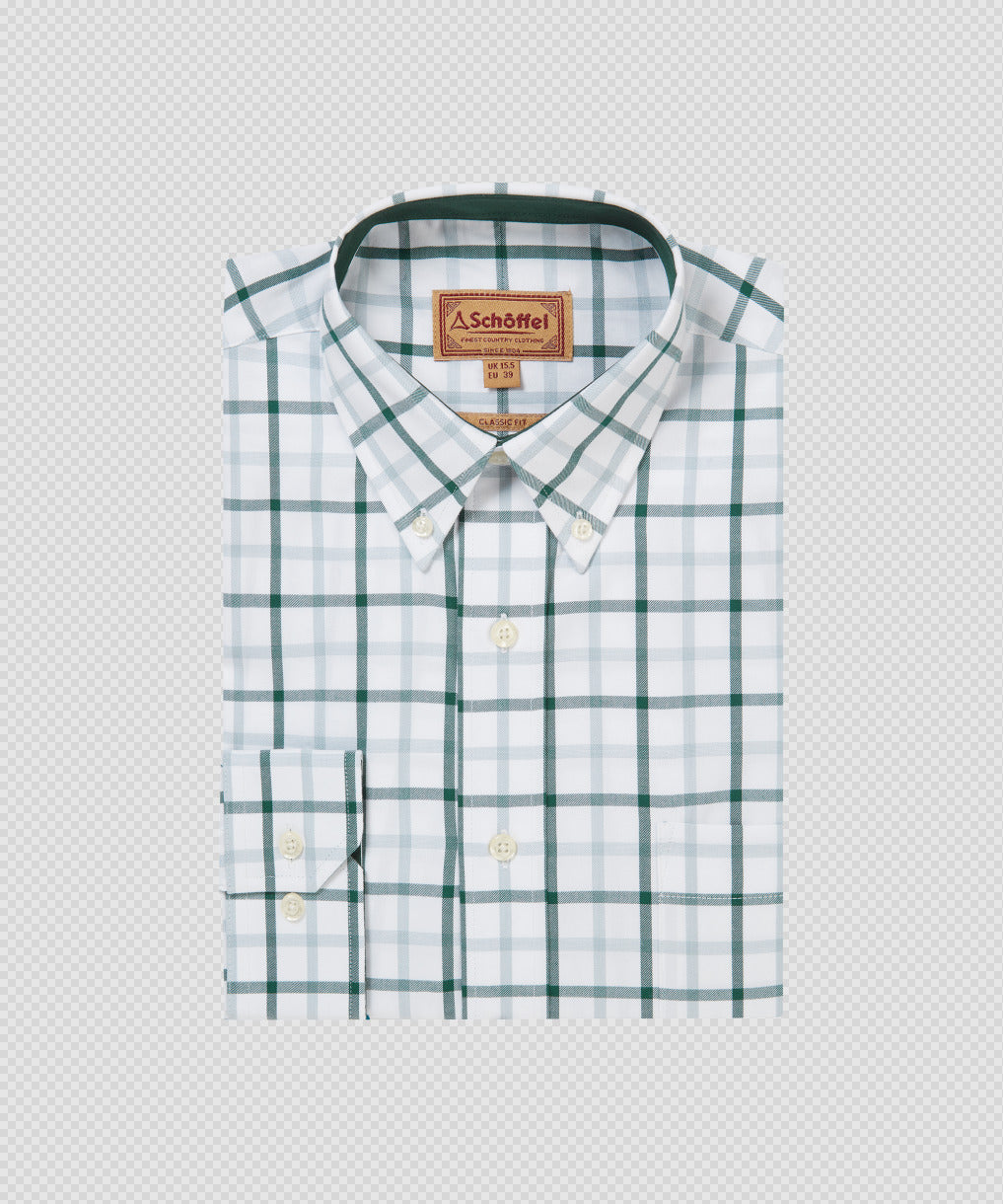 Brancaster Classic Shirt Deep Pine Check