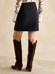 Boucle Skirt Navy