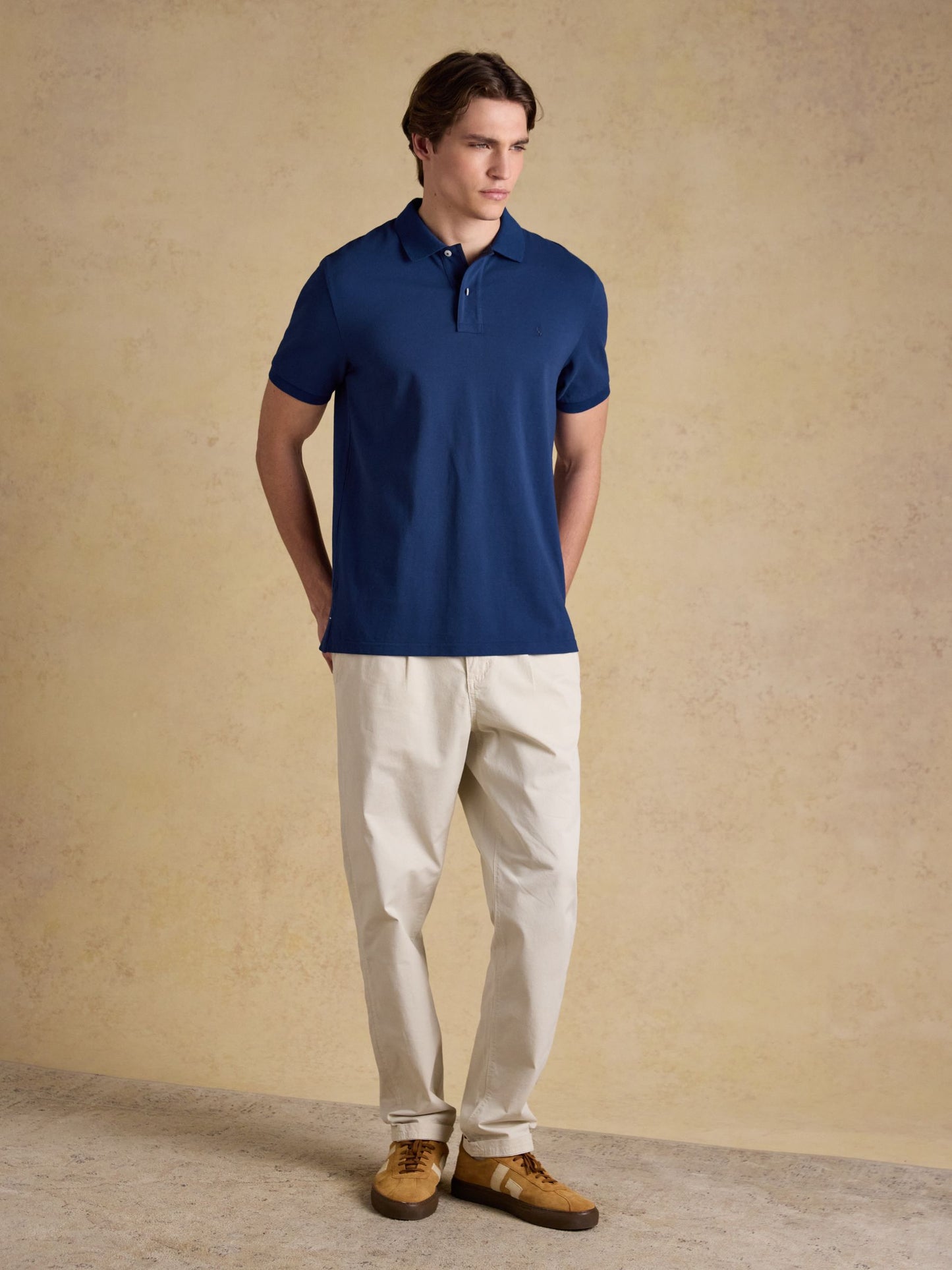 Woody deep blue polo top