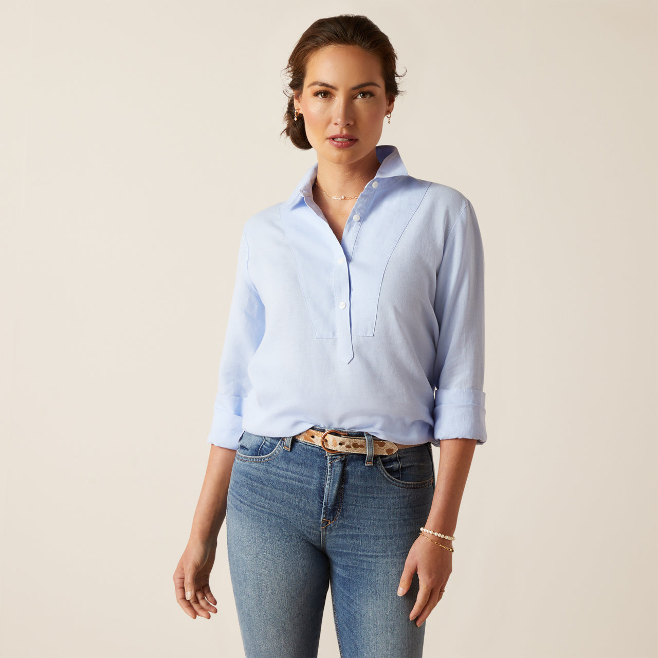 Cazadero LS Blouse Chambray Blue