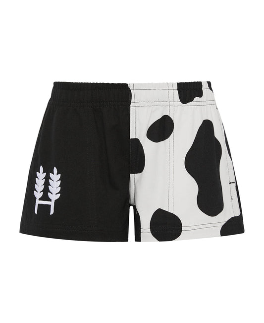Kids Black Holstein Harlequin Shorts
