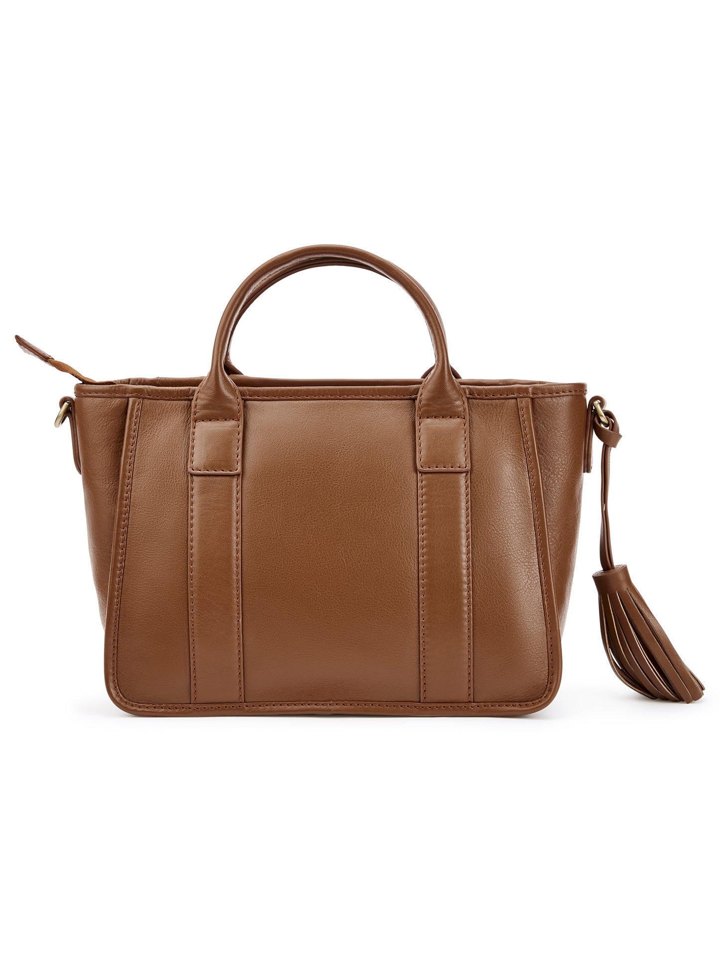 Ramelton Medium Size Leather Handbag - Caramel