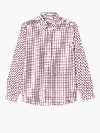 Collins Shirt Burgundy White