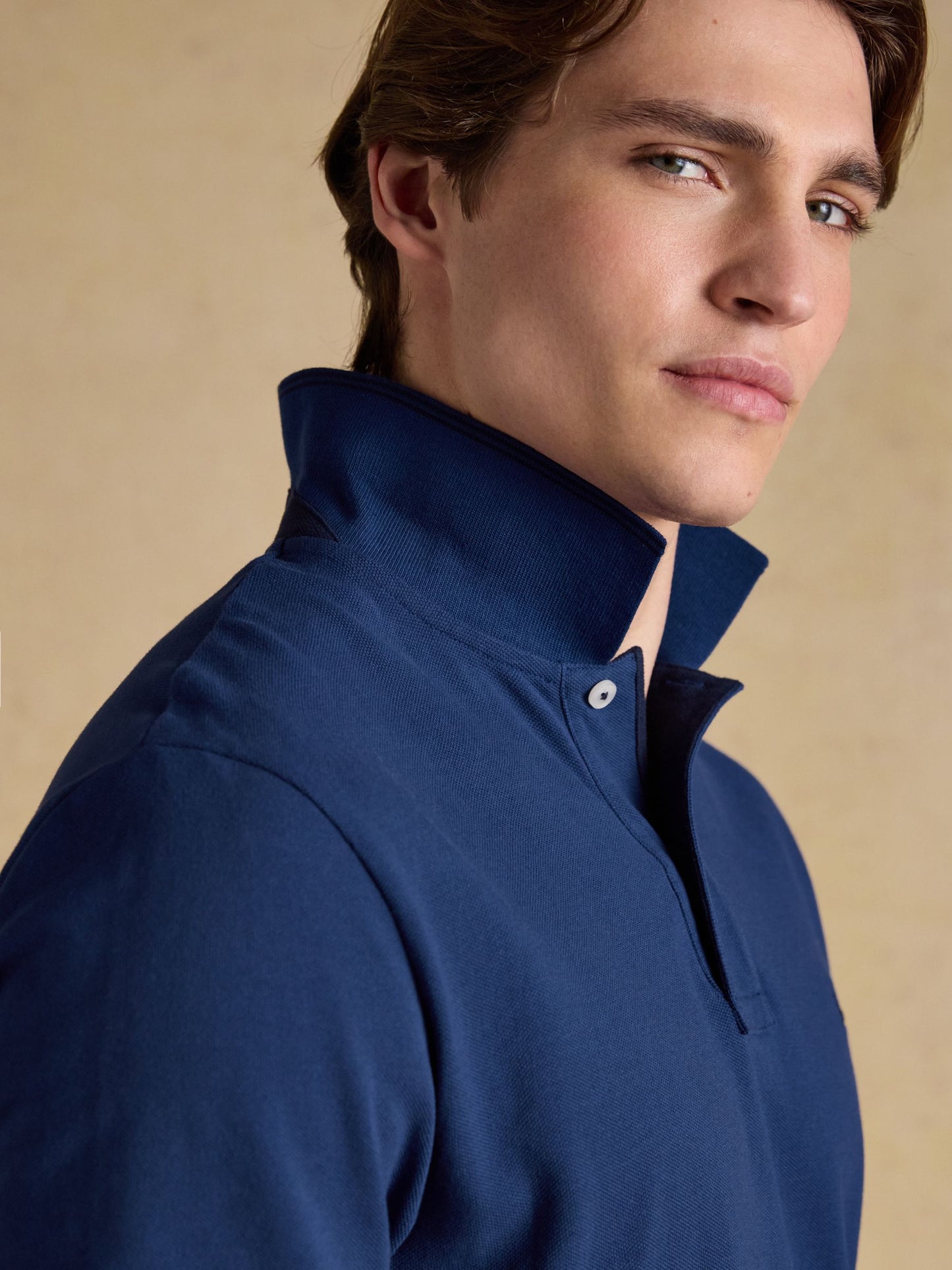Woody deep blue polo top