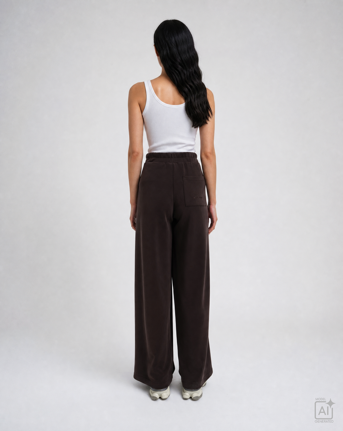 Wideleg Jersey Pants Dark Chocolate