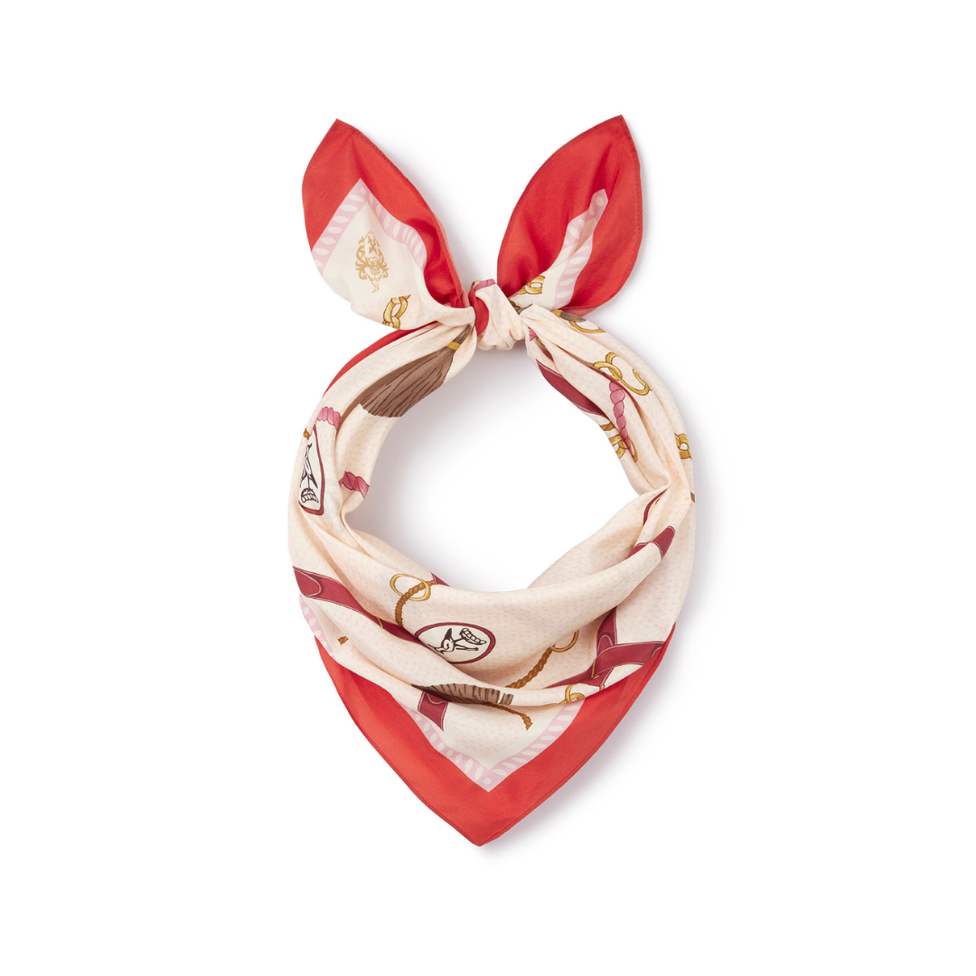 The Melford Mini Silk Scarf in Dusky Pink