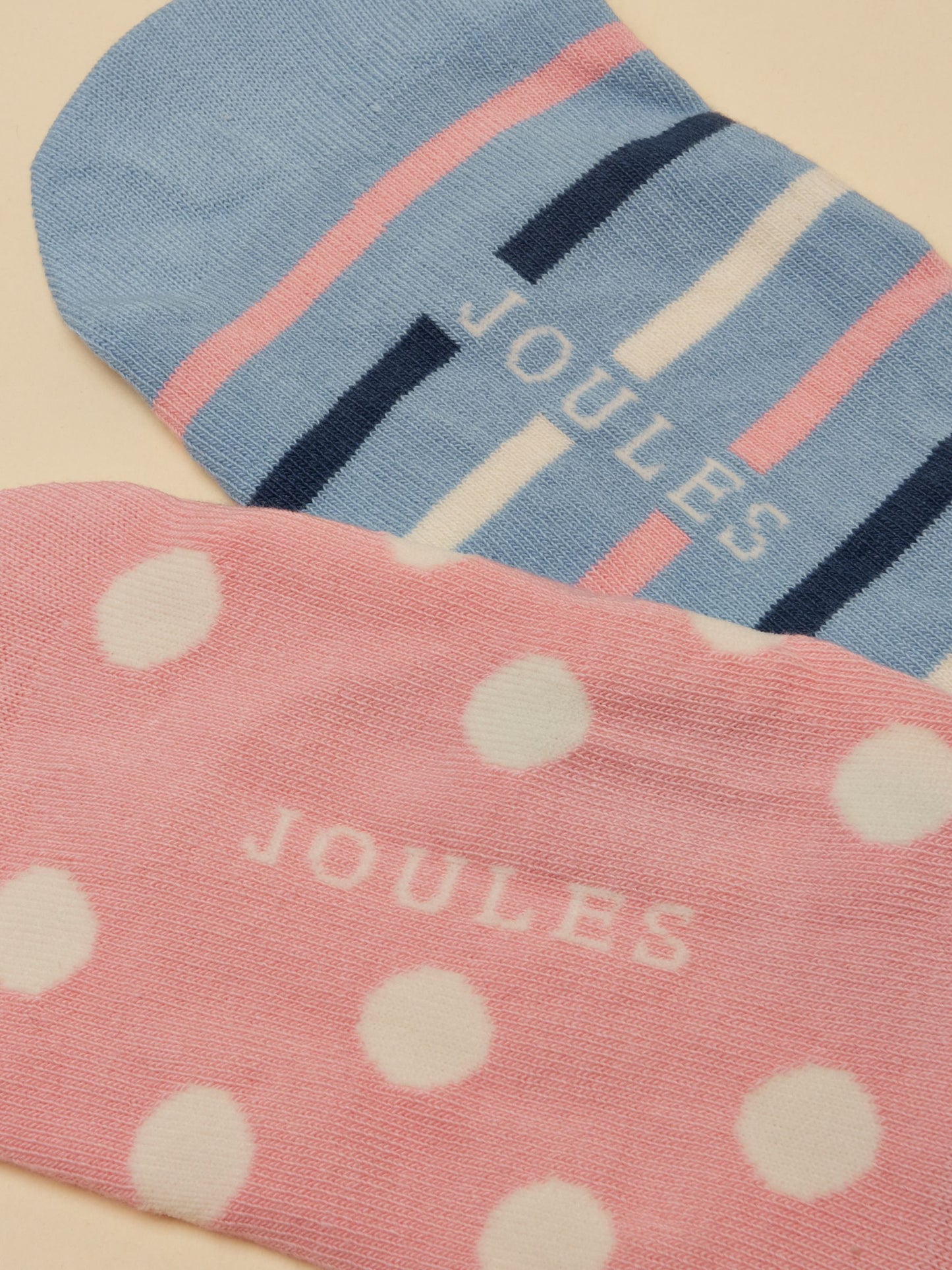 Bessie Pink & Blue Invisible Socks (size 4-8)