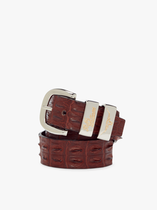 Saltwater Crocodile Belt - Mens 1.5” Tan