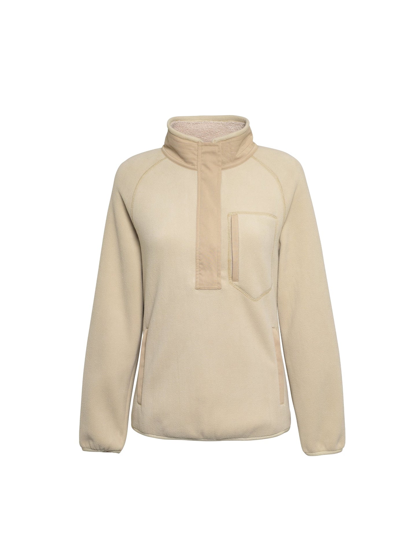 The Aria 1/4 Zip Fleece Oatmeal