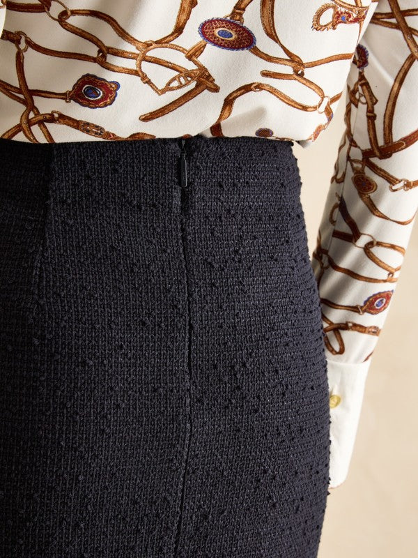 Boucle Skirt Navy