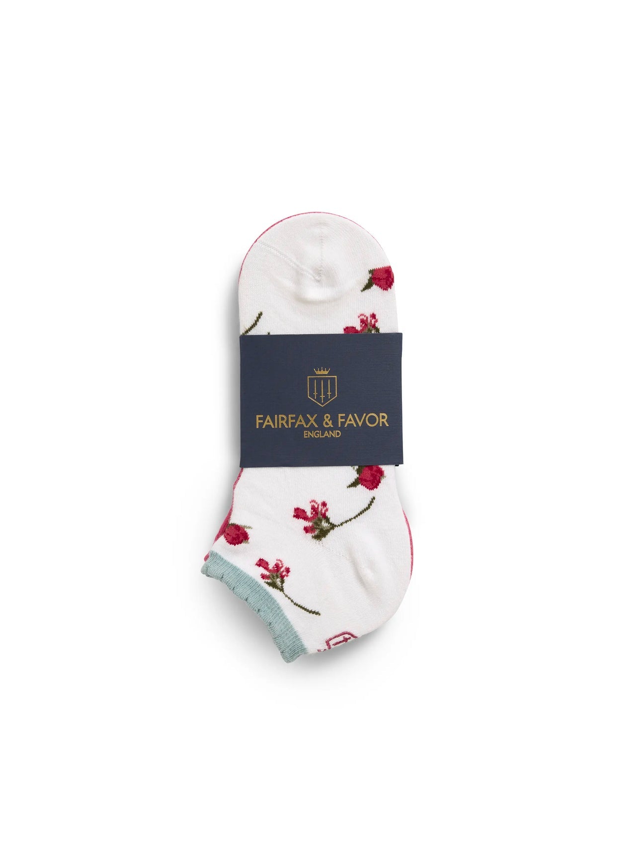 Signature Trainer Socks Floral, Cherry & Mint