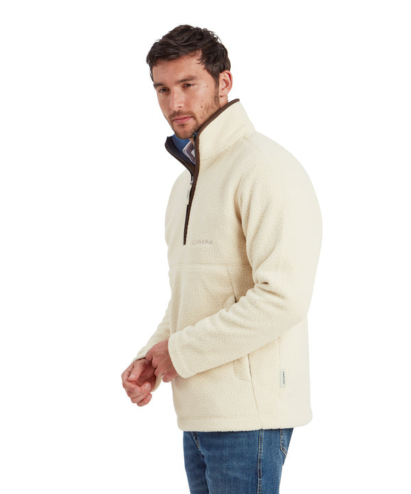 Berkeley Retro Quarter Zip Fleece Ecru