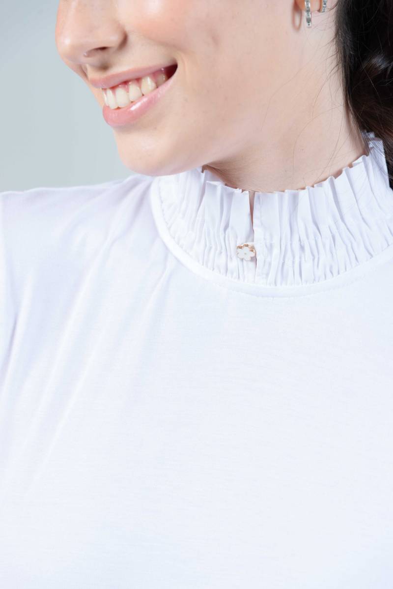 IRIS White Jersey Top
