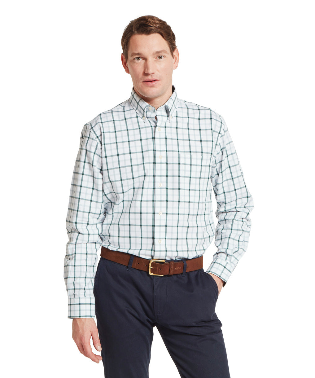 Brancaster Classic Shirt Deep Pine Check
