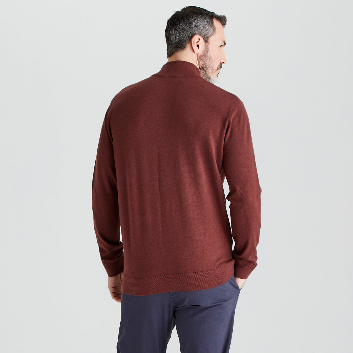 Men’s Hartland 1/4 Zip Knit Oxblood
