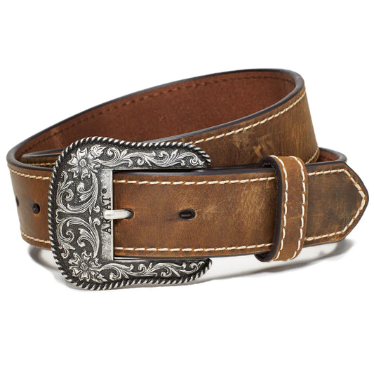 Accent Stitch Belt - Brown