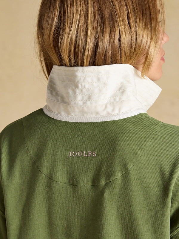 Jersey Deckshirt Green/Cream Stripe