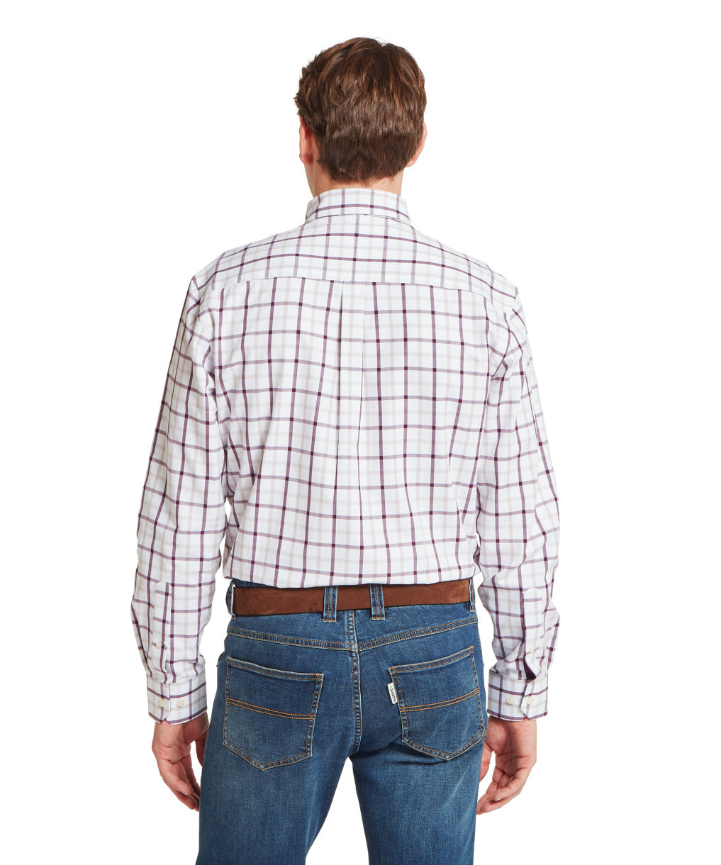 Brancaster Classic Shirt Beetroot Check