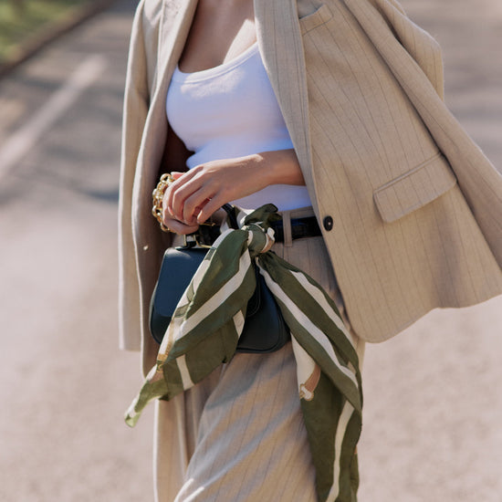 The Melford Silk Scarf in Green