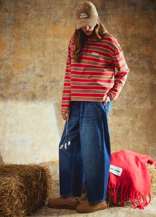 Boxy Rugby Longsleeve Multistripe