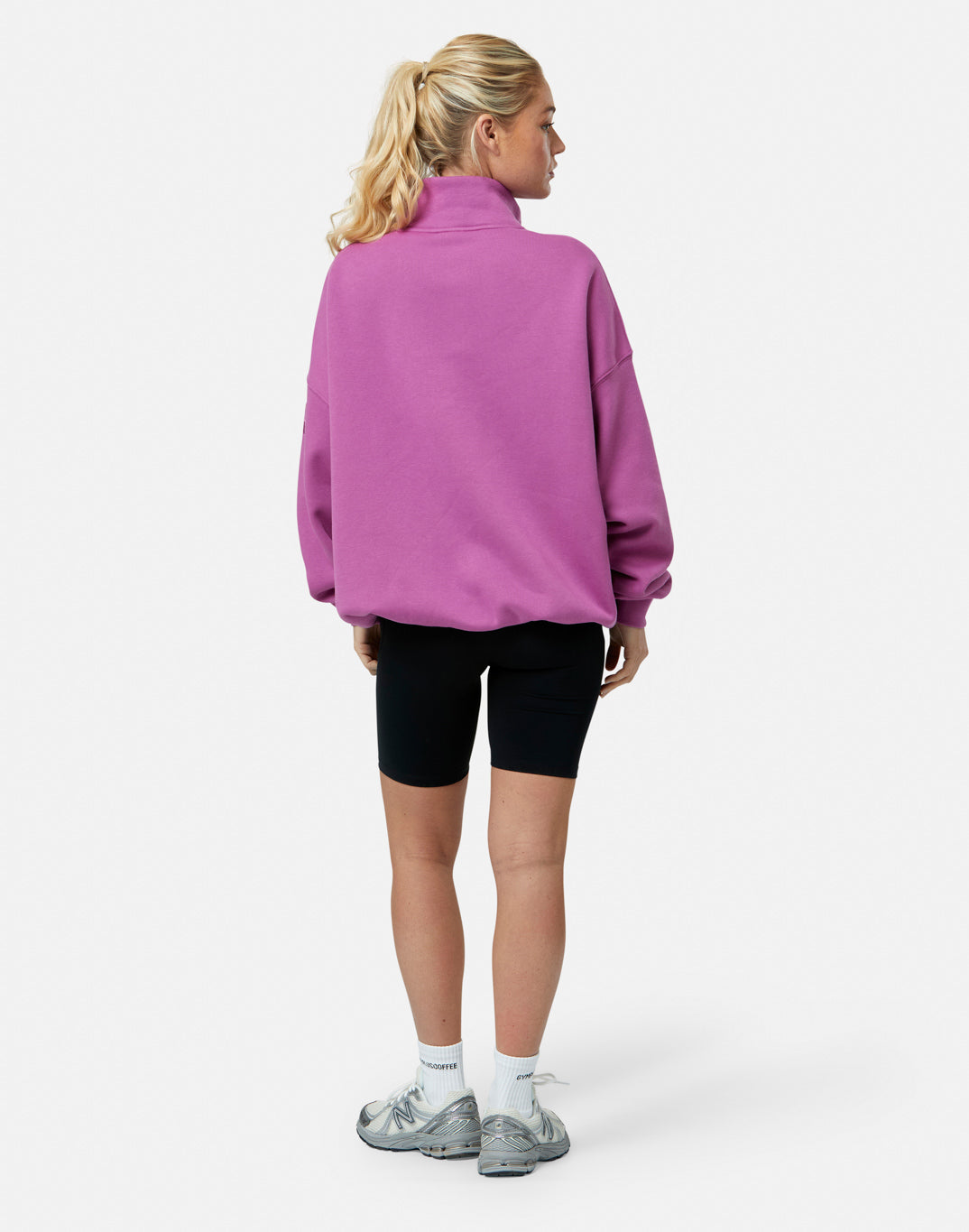 Snap Collar Sweatshirt Crisp Pink