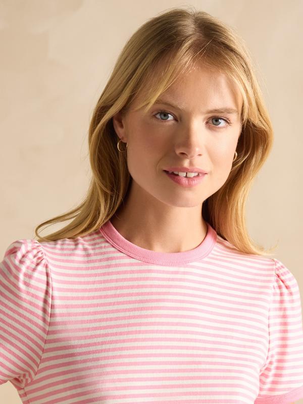 Erin Pink Stripe Short Sleeve T-Shirt