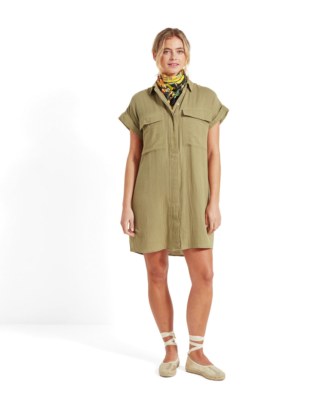 Olive Dress Light Khaki Green