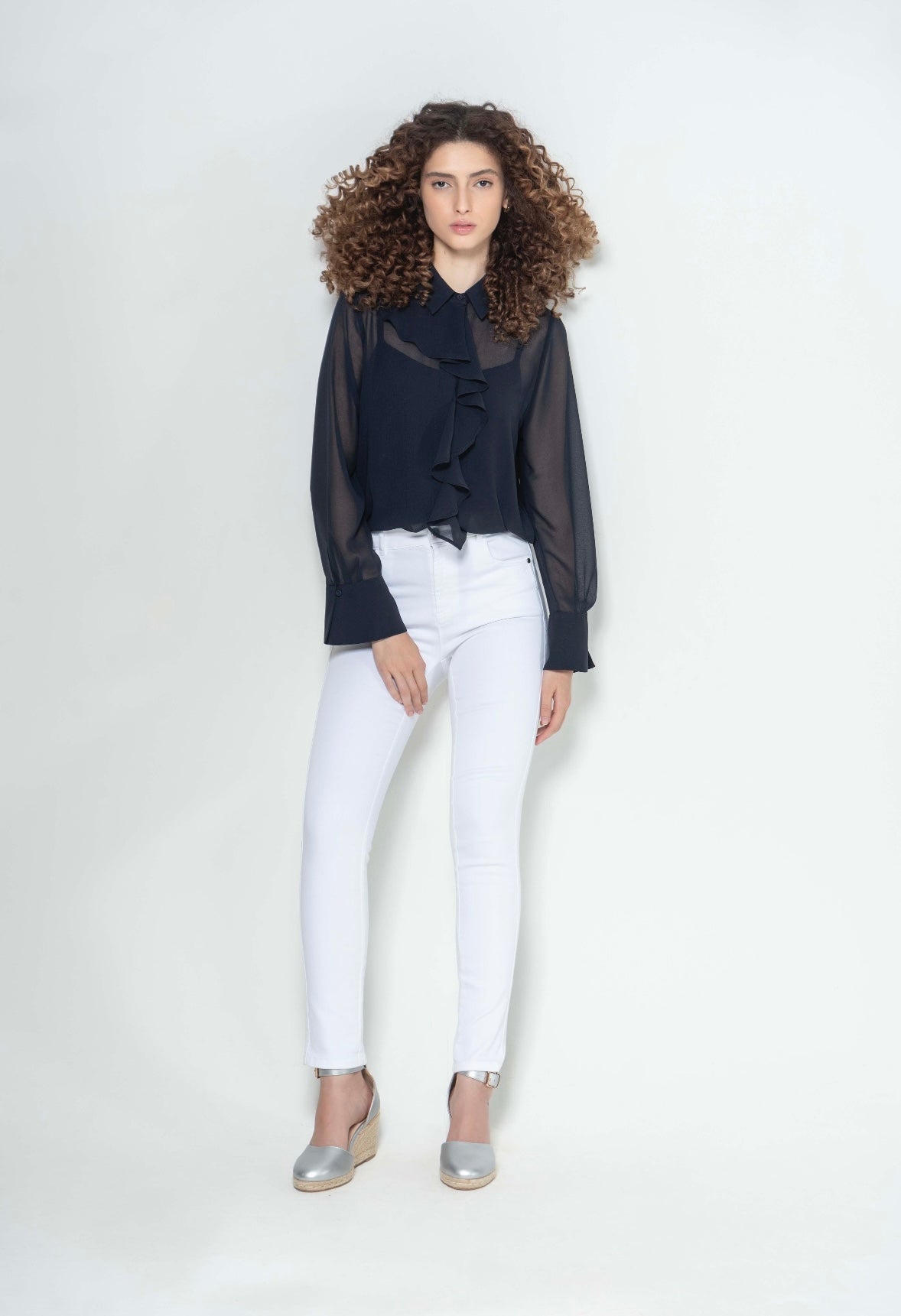 Ruth Navy Blouse
