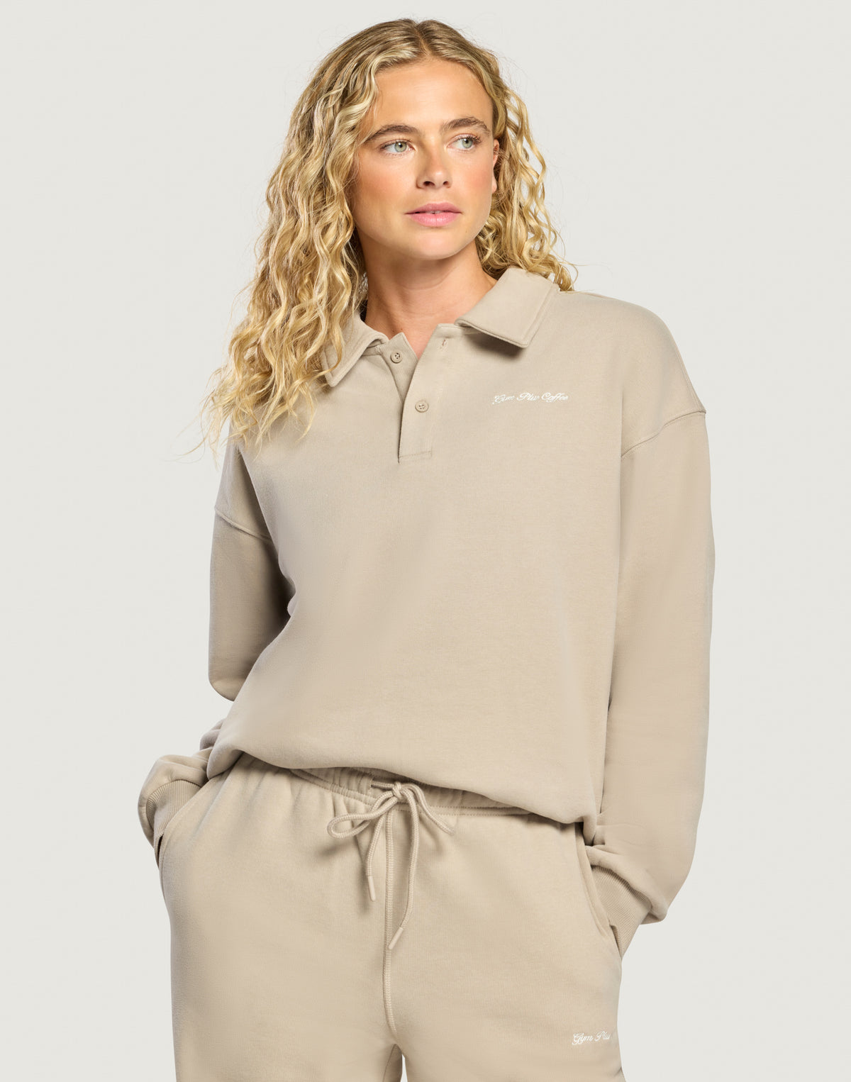 Daily Collard Sweatshirt Rich Taupe