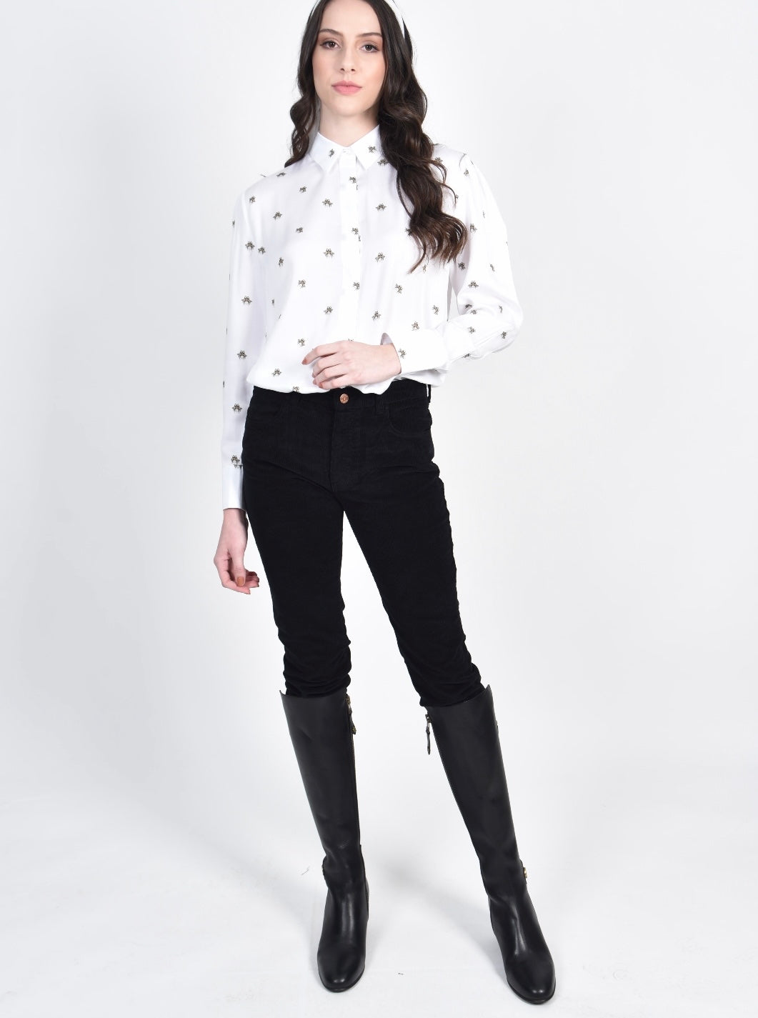 Rosie 5 Pocket Jeans Needlecord Black