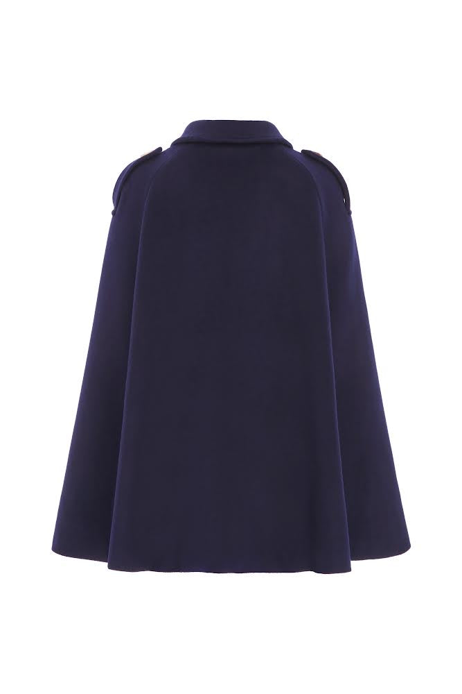 Tetbury Cashmere Cape Navy