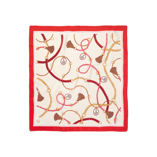 The Melford Mini Silk Scarf in Dusky Pink