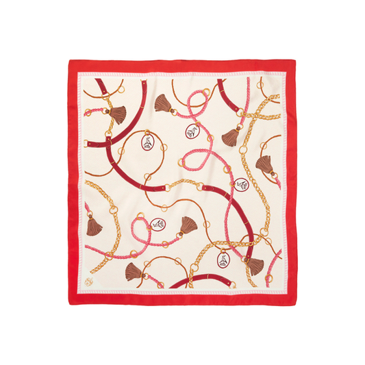 The Melford Mini Silk Scarf in Dusky Pink