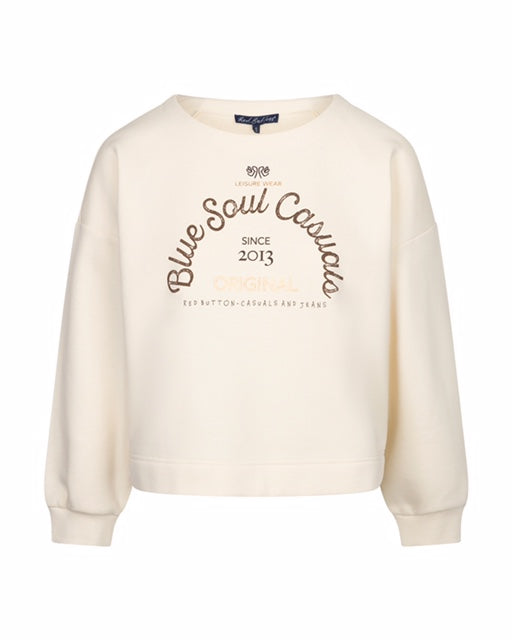 Terry Sweater Chestprint Ecru